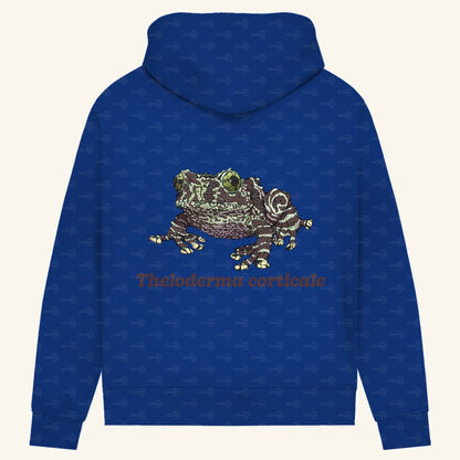 Damen Bio Hoodie mit Seitentaschen | Vietnamesische Moosfrosch  Moosy Frog Theloderma corticale