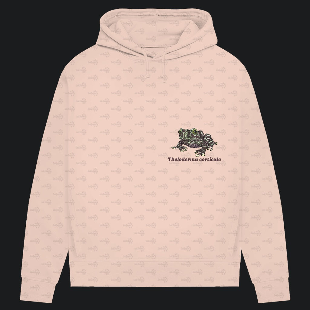 Damen Bio Hoodie mit Seitentaschen | Vietnamesische Moosfrosch  Moosy Frog Theloderma corticale