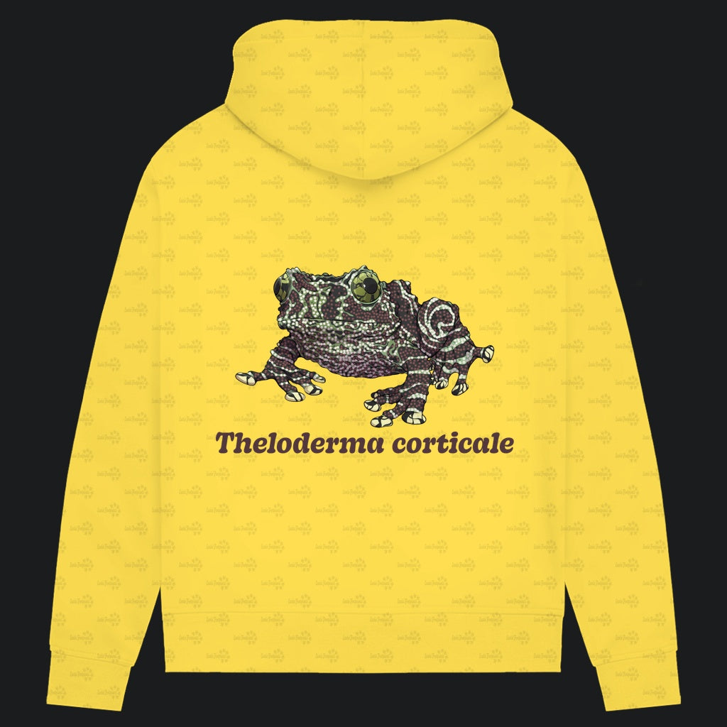 Damen Bio Hoodie mit Seitentaschen | Vietnamesische Moosfrosch  Moosy Frog Theloderma corticale