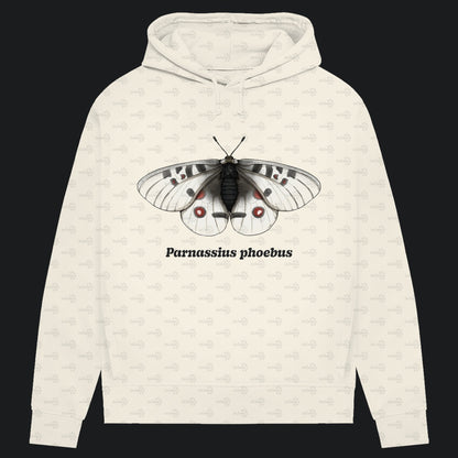 Damen Bio Hoodie mit Seitentaschen | Alpenapollo Parnassius phoebus