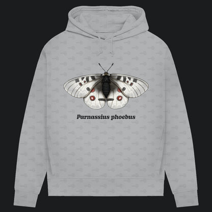 Damen Bio Hoodie mit Seitentaschen | Alpenapollo Parnassius phoebus