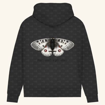 Damen Bio Hoodie mit Seitentaschen | Alpenapollo Parnassius phoebus