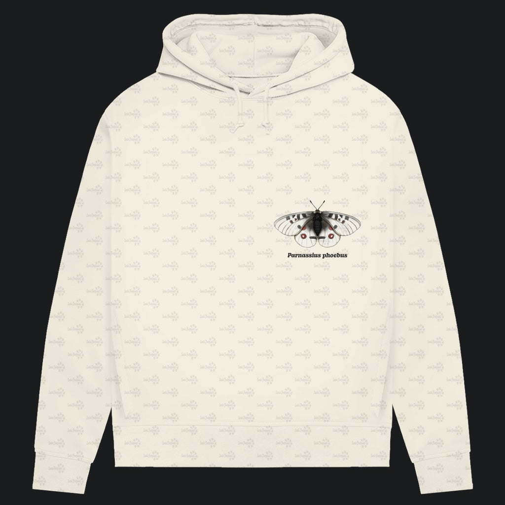 Damen Bio Hoodie mit Seitentaschen | Alpenapollo Parnassius phoebus