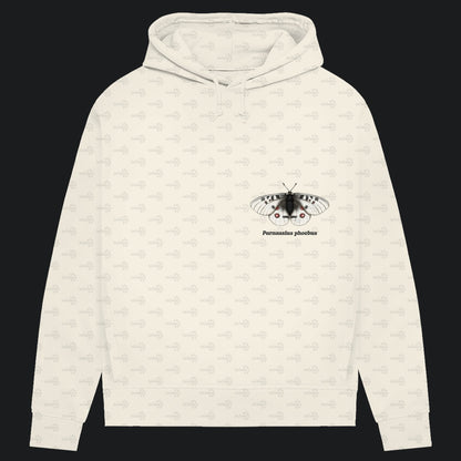 Damen Bio Hoodie mit Seitentaschen | Alpenapollo Parnassius phoebus