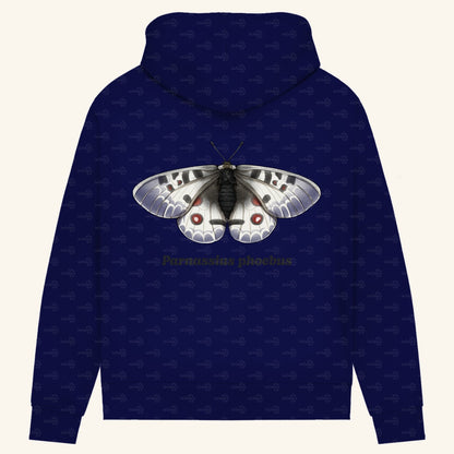 Damen Bio Hoodie mit Seitentaschen | Alpenapollo Parnassius phoebus