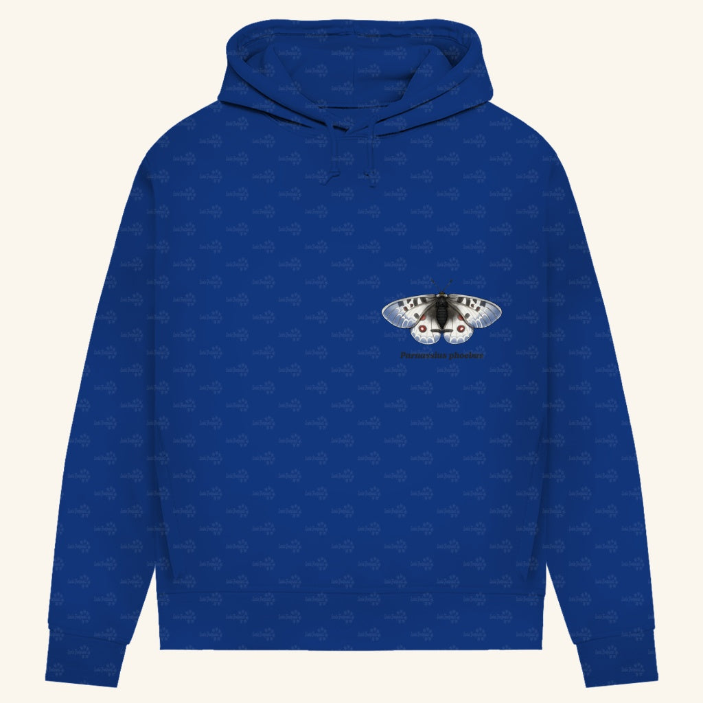 Damen Bio Hoodie mit Seitentaschen | Alpenapollo Parnassius phoebus