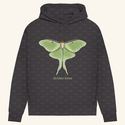 Damen Bio Hoodie mit Seitentaschen | Mondmotte Luna Moth Actias luna