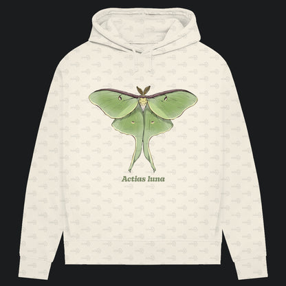Damen Bio Hoodie mit Seitentaschen | Mondmotte Luna Moth Actias luna