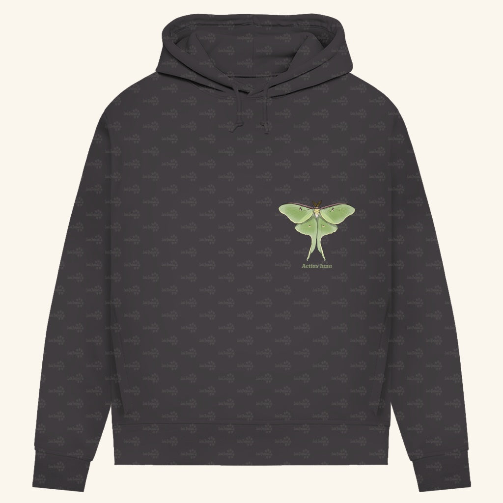 Damen Bio Hoodie mit Seitentaschen | Mondmotte Luna Moth Actias luna