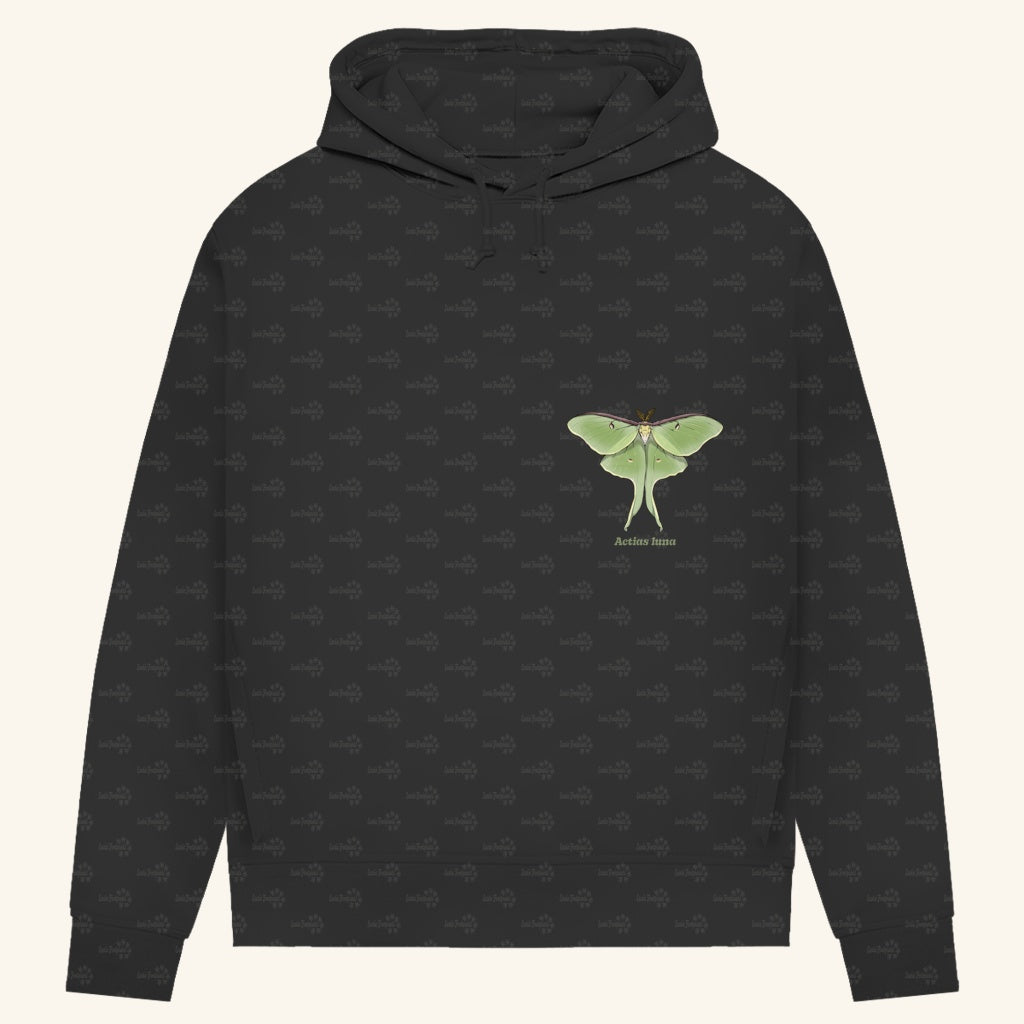 Damen Bio Hoodie mit Seitentaschen | Mondmotte Luna Moth Actias luna