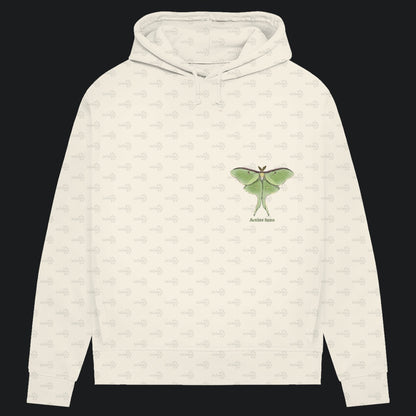 Damen Bio Hoodie mit Seitentaschen | Mondmotte Luna Moth Actias luna