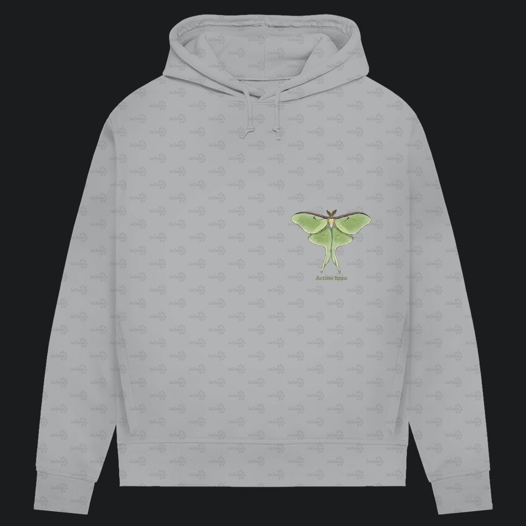 Damen Bio Hoodie mit Seitentaschen | Mondmotte Luna Moth Actias luna