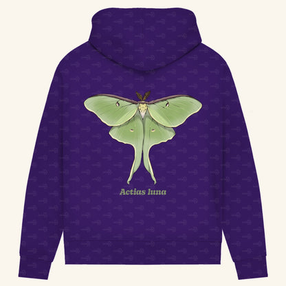 Damen Bio Hoodie mit Seitentaschen | Mondmotte Luna Moth Actias luna