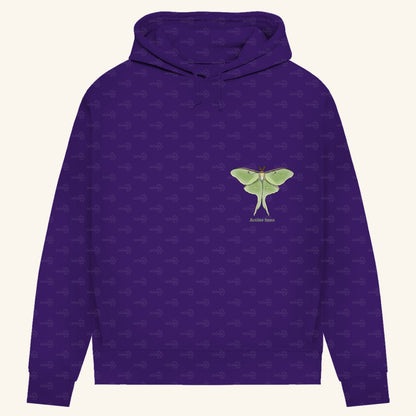 Damen Bio Hoodie mit Seitentaschen | Mondmotte Luna Moth Actias luna