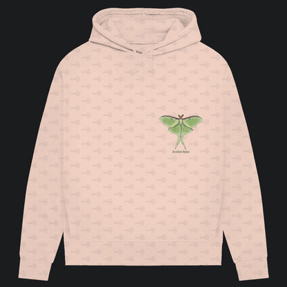 Damen Bio Hoodie mit Seitentaschen | Mondmotte Luna Moth Actias luna