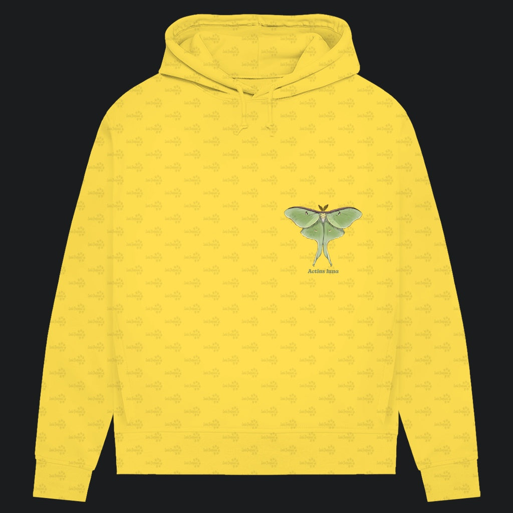 Damen Bio Hoodie mit Seitentaschen | Mondmotte Luna Moth Actias luna