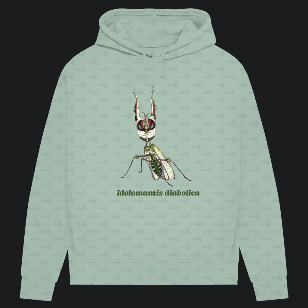 Damen Bio Hoodie mit Seitentaschen | Große Teufelsblume  Idolomantis diabolica