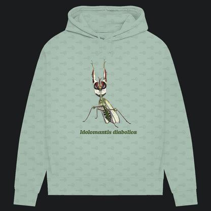 Damen Bio Hoodie mit Seitentaschen | Große Teufelsblume  Idolomantis diabolica