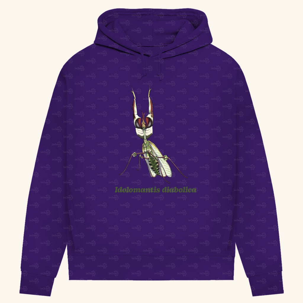 Damen Bio Hoodie mit Seitentaschen | Große Teufelsblume  Idolomantis diabolica
