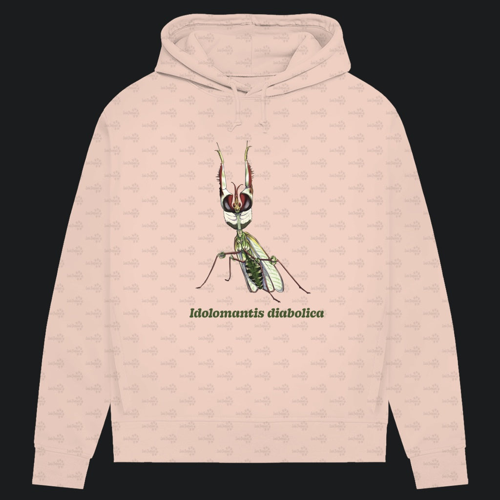 Damen Bio Hoodie mit Seitentaschen | Große Teufelsblume  Idolomantis diabolica