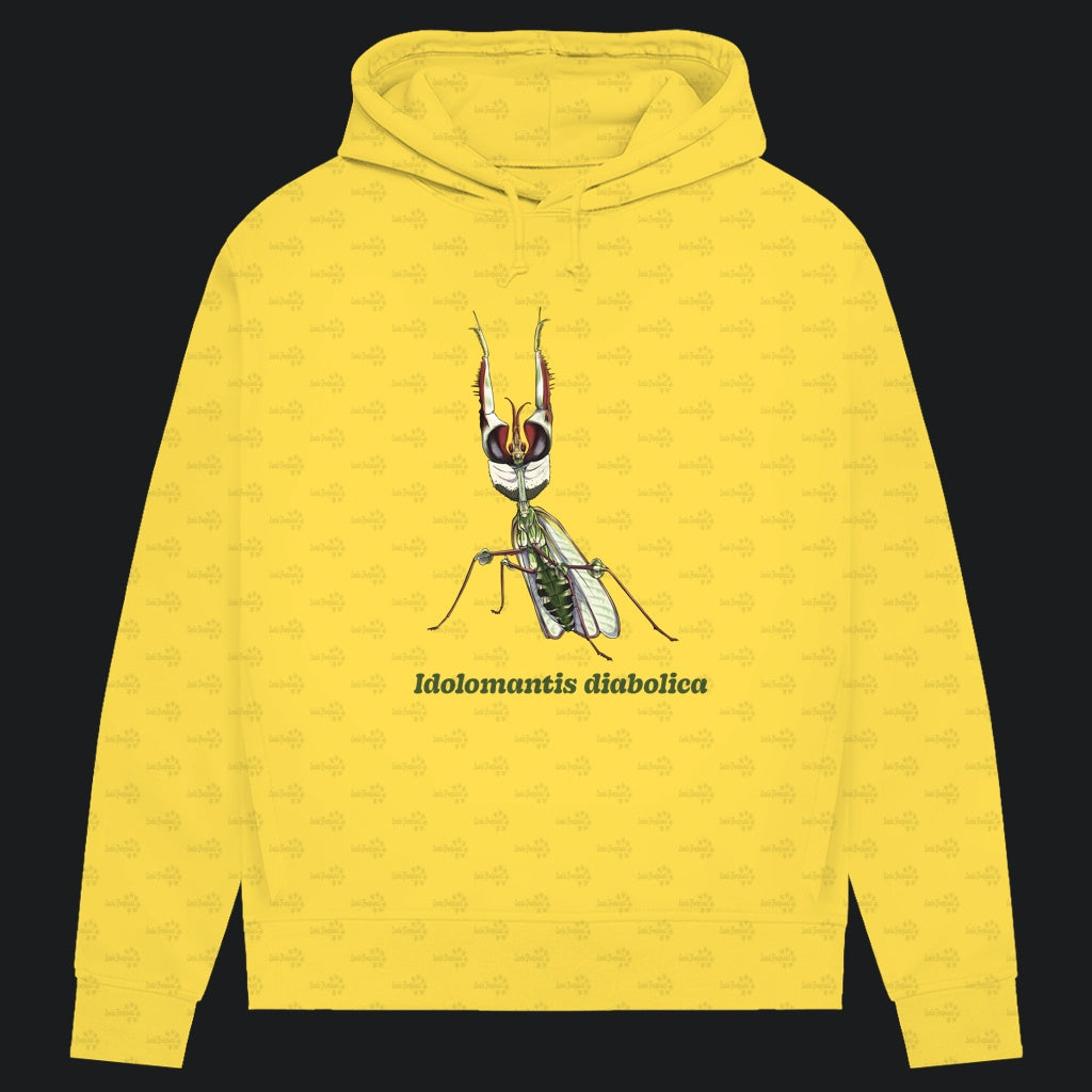 Damen Bio Hoodie mit Seitentaschen | Große Teufelsblume  Idolomantis diabolica