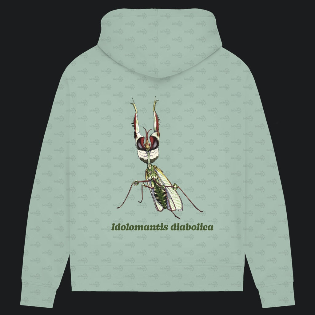 Damen Bio Hoodie mit Seitentaschen | Große Teufelsblume  Idolomantis diabolica