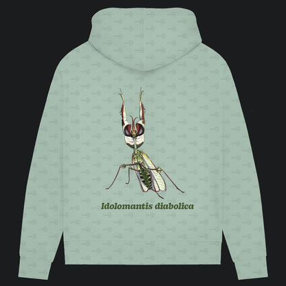 Damen Bio Hoodie mit Seitentaschen | Große Teufelsblume  Idolomantis diabolica