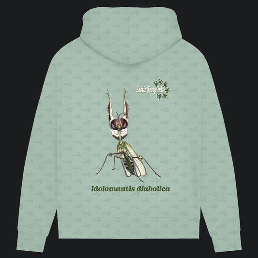 Damen Bio Hoodie mit Seitentaschen | Große Teufelsblume  Idolomantis diabolica