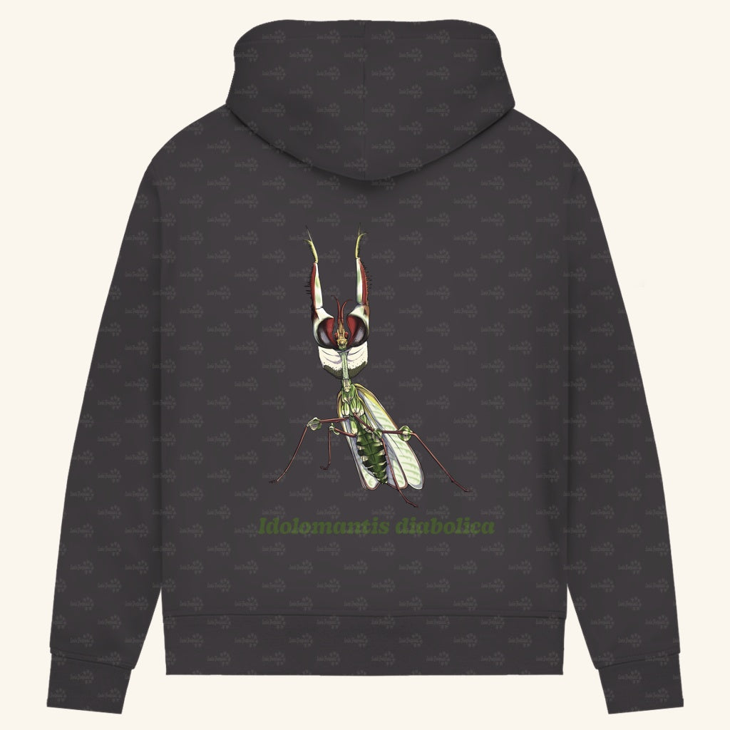 Damen Bio Hoodie mit Seitentaschen | Große Teufelsblume  Idolomantis diabolica