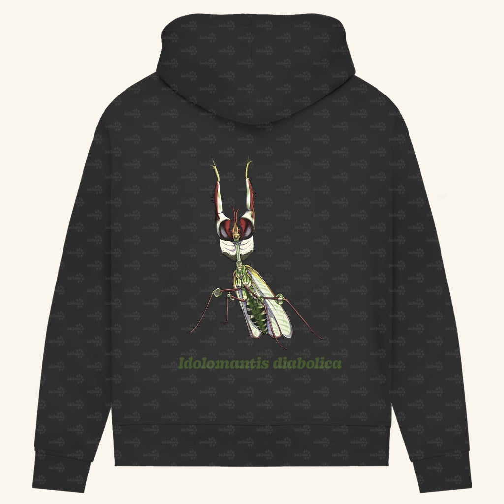Damen Bio Hoodie mit Seitentaschen | Große Teufelsblume  Idolomantis diabolica