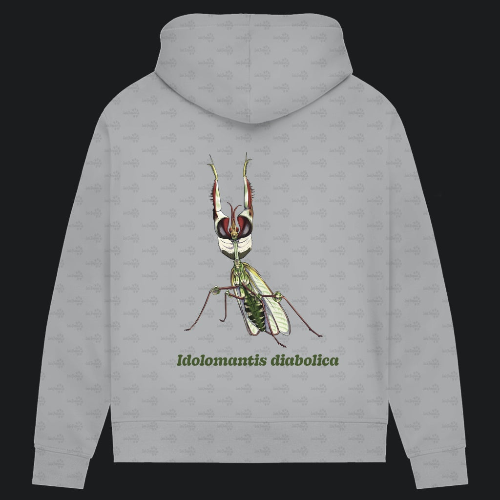 Damen Bio Hoodie mit Seitentaschen | Große Teufelsblume  Idolomantis diabolica