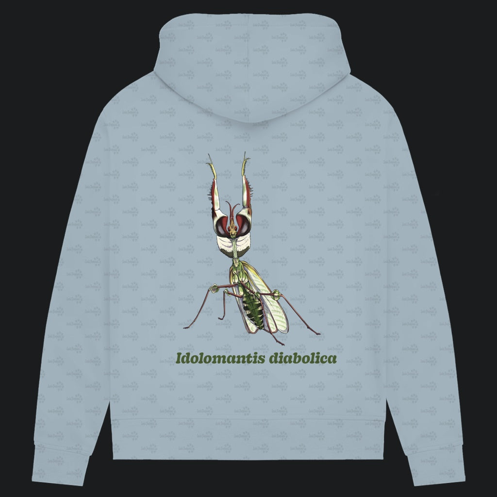Damen Bio Hoodie mit Seitentaschen | Große Teufelsblume  Idolomantis diabolica