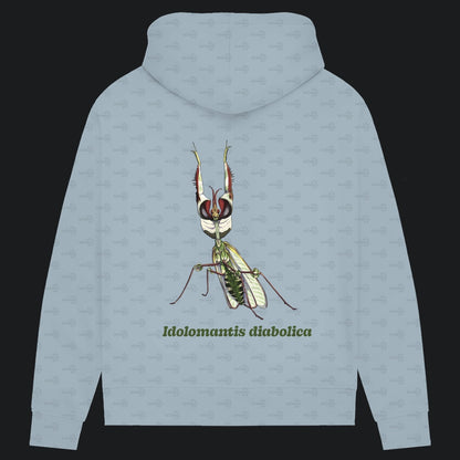 Damen Bio Hoodie mit Seitentaschen | Große Teufelsblume  Idolomantis diabolica