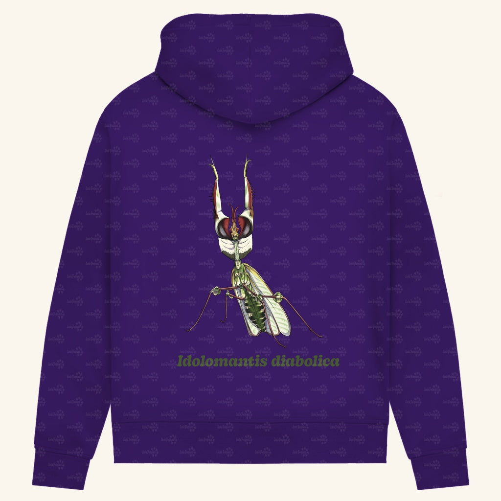 Damen Bio Hoodie mit Seitentaschen | Große Teufelsblume  Idolomantis diabolica
