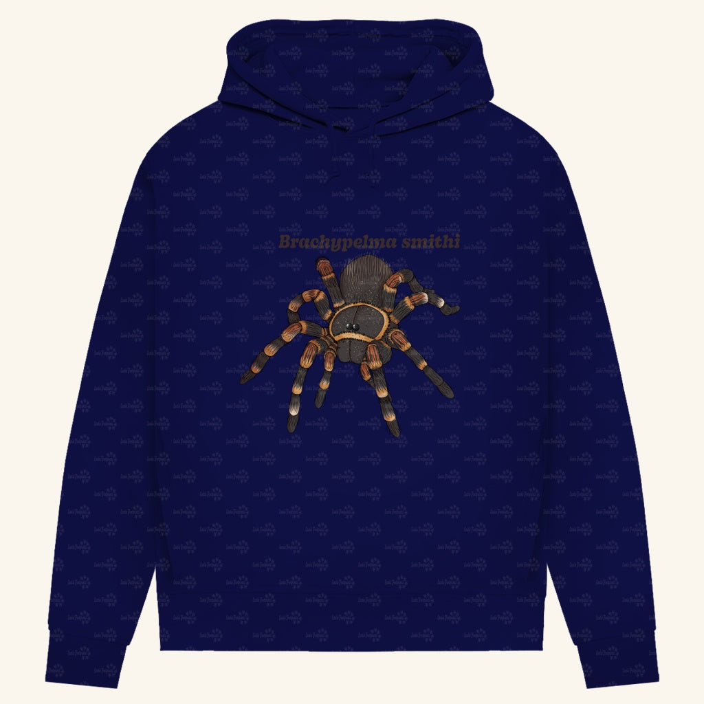 Damen Bio Hoodie mit Seitentaschen | Rotknie Vogelspinne Weiblich  Brachypelma smithi