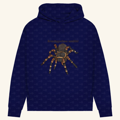 Damen Bio Hoodie mit Seitentaschen | Rotknie Vogelspinne Weiblich  Brachypelma smithi