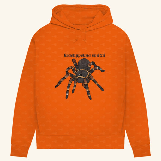 Damen Bio Hoodie mit Seitentaschen | Rotknie Vogelspinne Weiblich  Brachypelma smithi