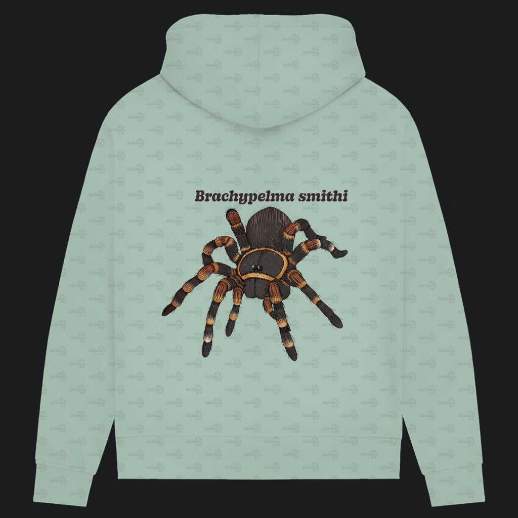 Damen Bio Hoodie mit Seitentaschen | Rotknie Vogelspinne Weiblich  Brachypelma smithi