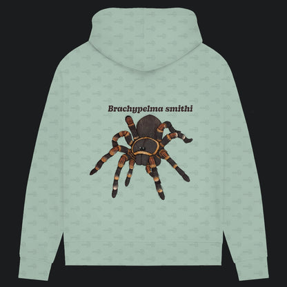 Damen Bio Hoodie mit Seitentaschen | Rotknie Vogelspinne Weiblich  Brachypelma smithi