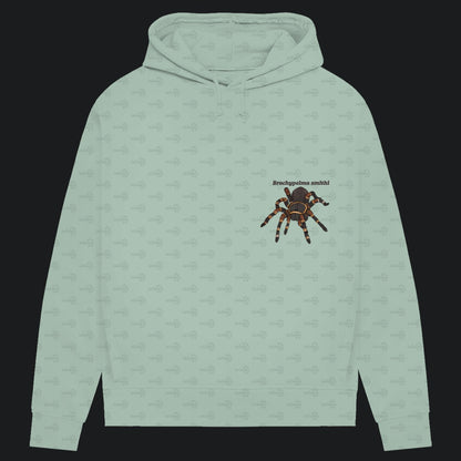 Damen Bio Hoodie mit Seitentaschen | Rotknie Vogelspinne Weiblich  Brachypelma smithi