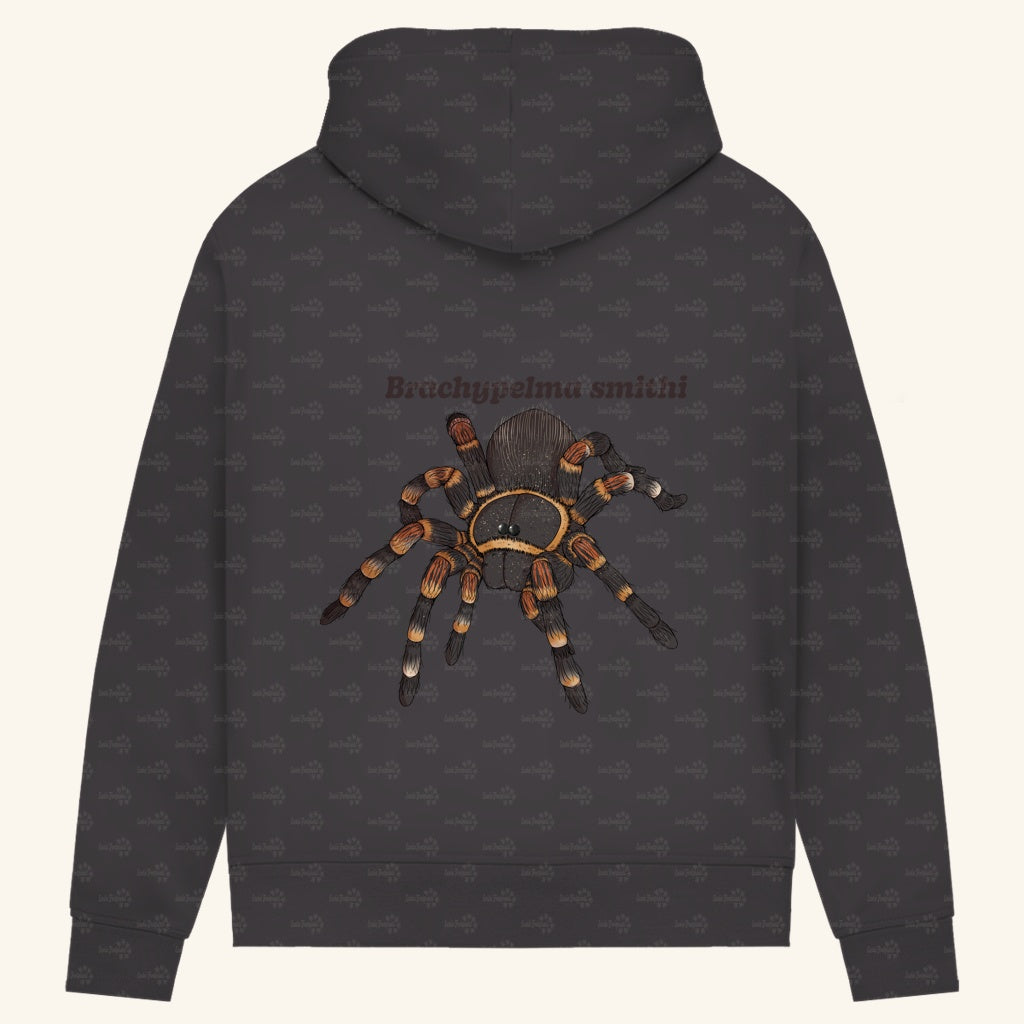 Damen Bio Hoodie mit Seitentaschen | Rotknie Vogelspinne Weiblich  Brachypelma smithi