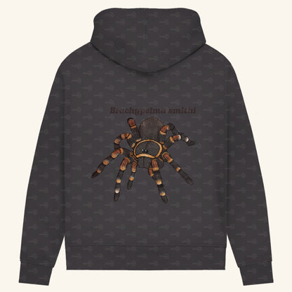 Damen Bio Hoodie mit Seitentaschen | Rotknie Vogelspinne Weiblich  Brachypelma smithi