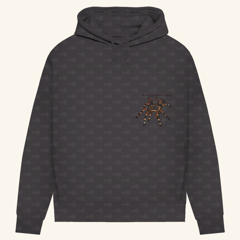 Damen Bio Hoodie mit Seitentaschen | Rotknie Vogelspinne Weiblich  Brachypelma smithi