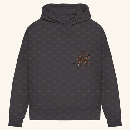 Damen Bio Hoodie mit Seitentaschen | Rotknie Vogelspinne Weiblich  Brachypelma smithi