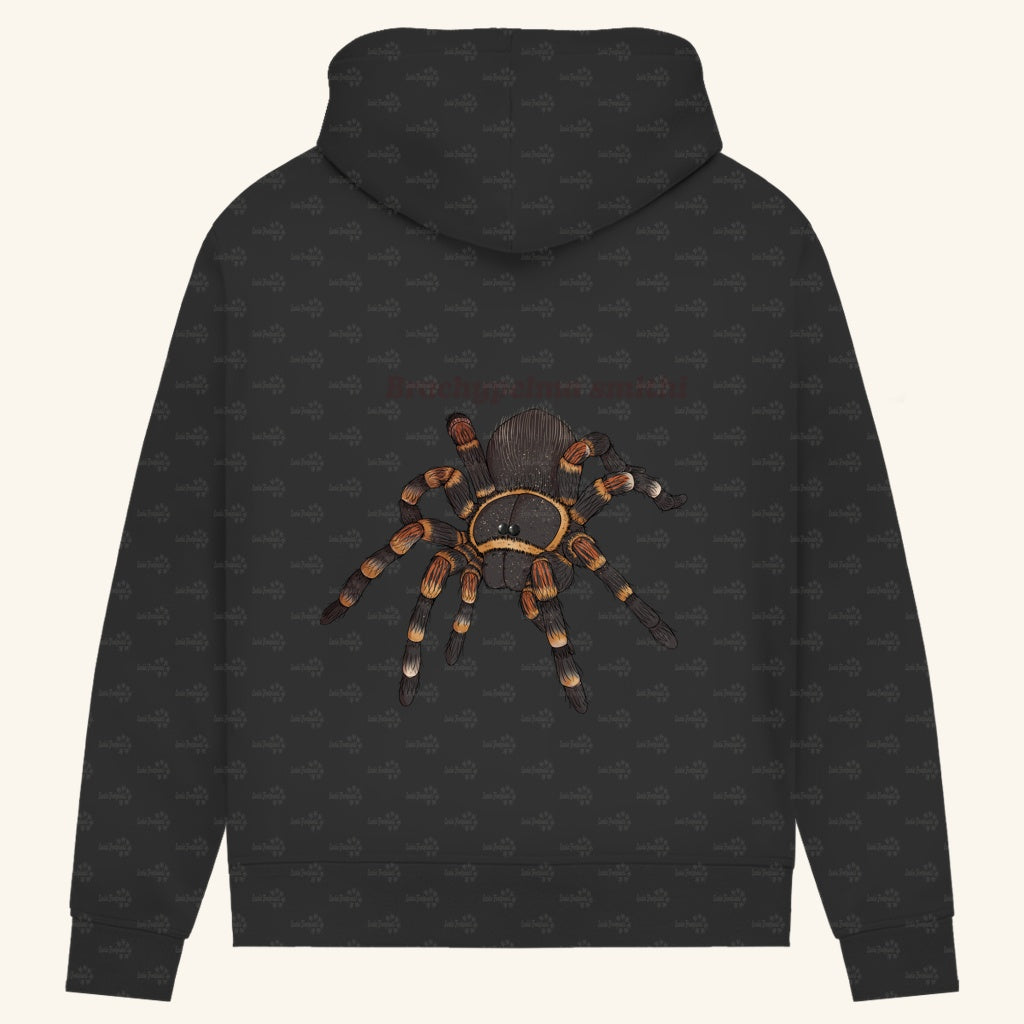 Damen Bio Hoodie mit Seitentaschen | Rotknie Vogelspinne Weiblich  Brachypelma smithi