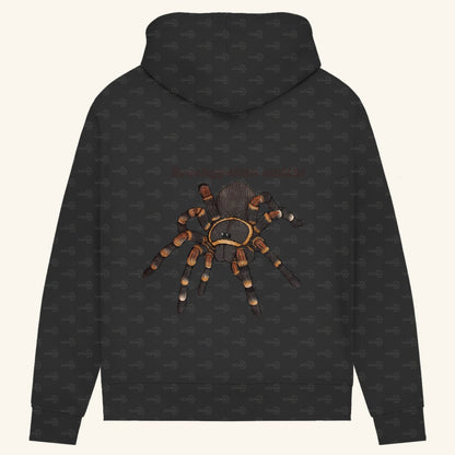 Damen Bio Hoodie mit Seitentaschen | Rotknie Vogelspinne Weiblich  Brachypelma smithi