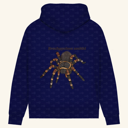 Damen Bio Hoodie mit Seitentaschen | Rotknie Vogelspinne Weiblich  Brachypelma smithi