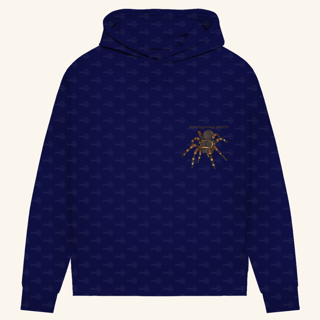 Damen Bio Hoodie mit Seitentaschen | Rotknie Vogelspinne Weiblich  Brachypelma smithi