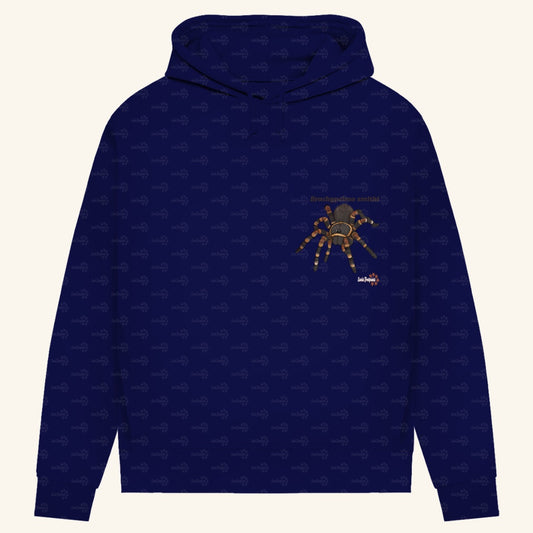 Damen Bio Hoodie mit Seitentaschen | Rotknie Vogelspinne Weiblich  Brachypelma smithi