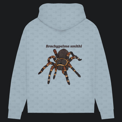 Damen Bio Hoodie mit Seitentaschen | Rotknie Vogelspinne Weiblich  Brachypelma smithi